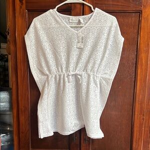 Girls white cover-up children’s place brand